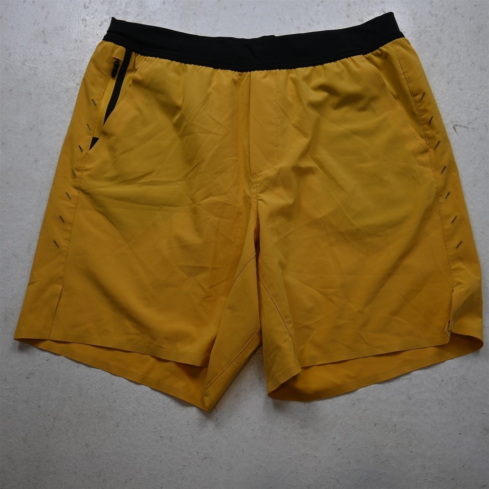 Ten Thousand Lx7.5" Yellow Interval Unlined Pull On Drawstring Mens Shorts